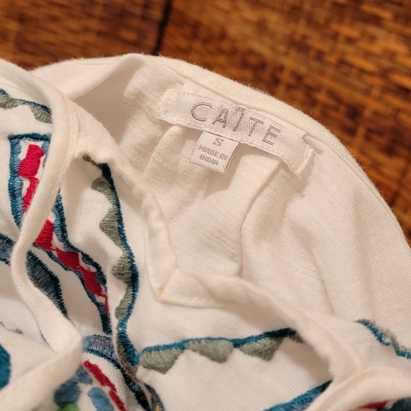 Caite Felicia Embroidered BoHo Top - Picture 7 of 7